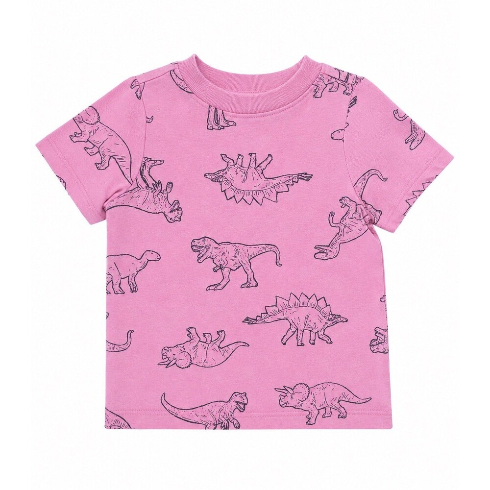Old Navy Pink Dinosaur Print Tee | 12–18 Months | Cute Prehistoric Graphic Shirt